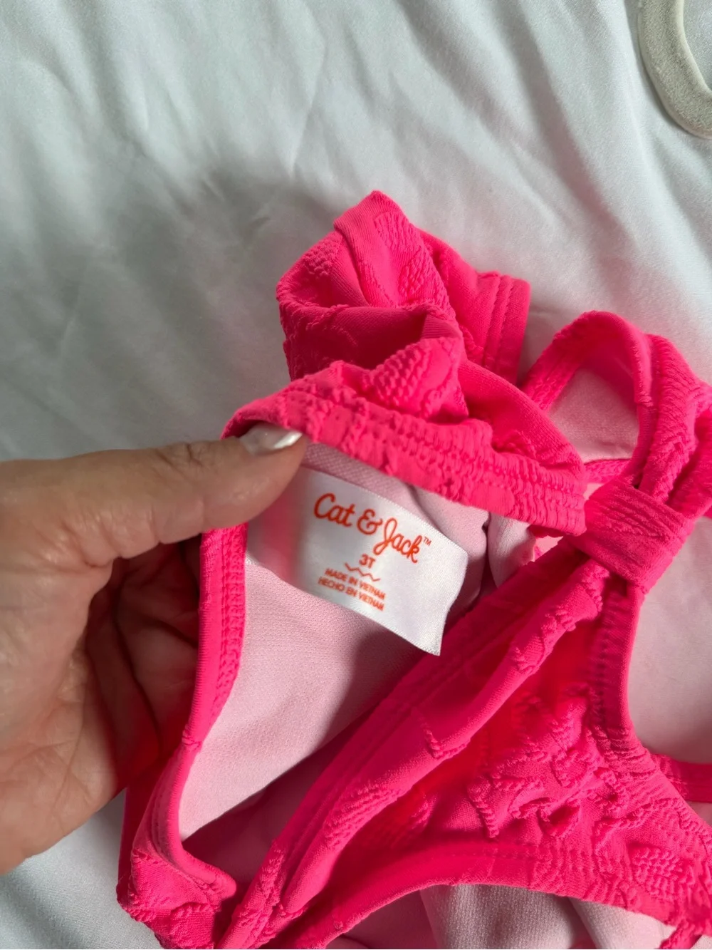 Toddler girl ' Hot Pink One-Piece Swimsuit